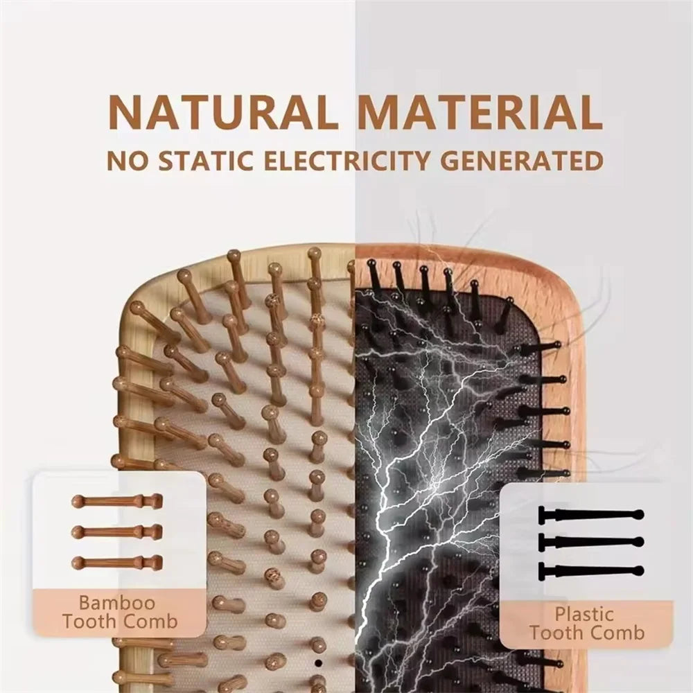 bamboo paddle hair brush