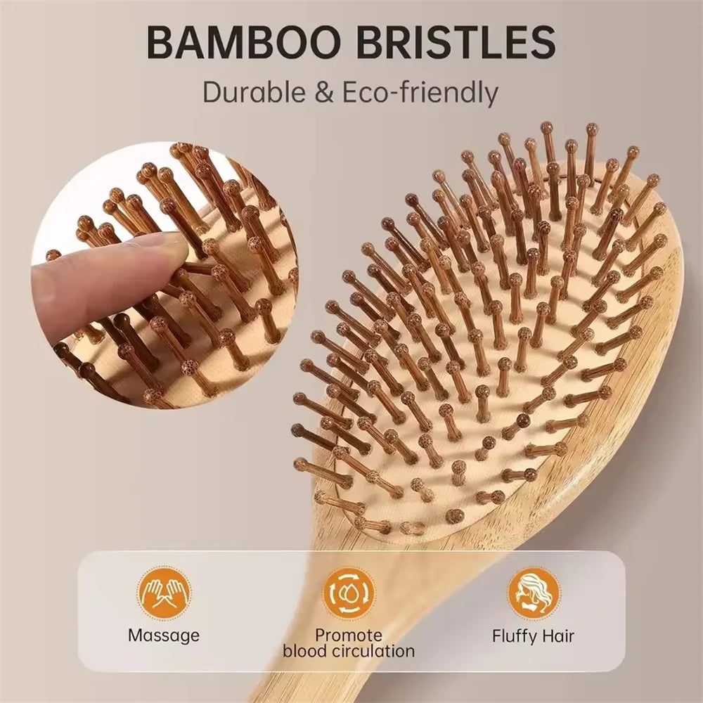 bamboo paddle hair brush