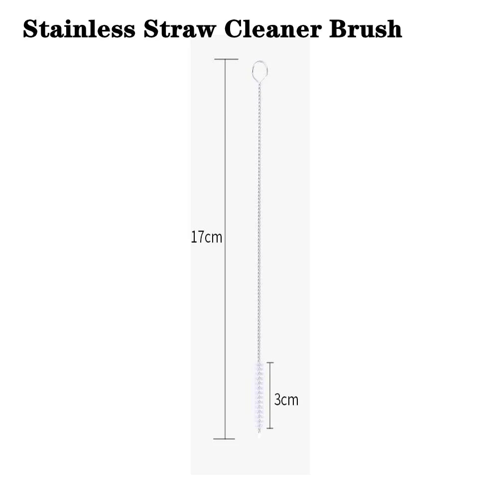 Reusable Telescopic Straw 304 Stainless Steel Metal Straw With Cleaning Brush