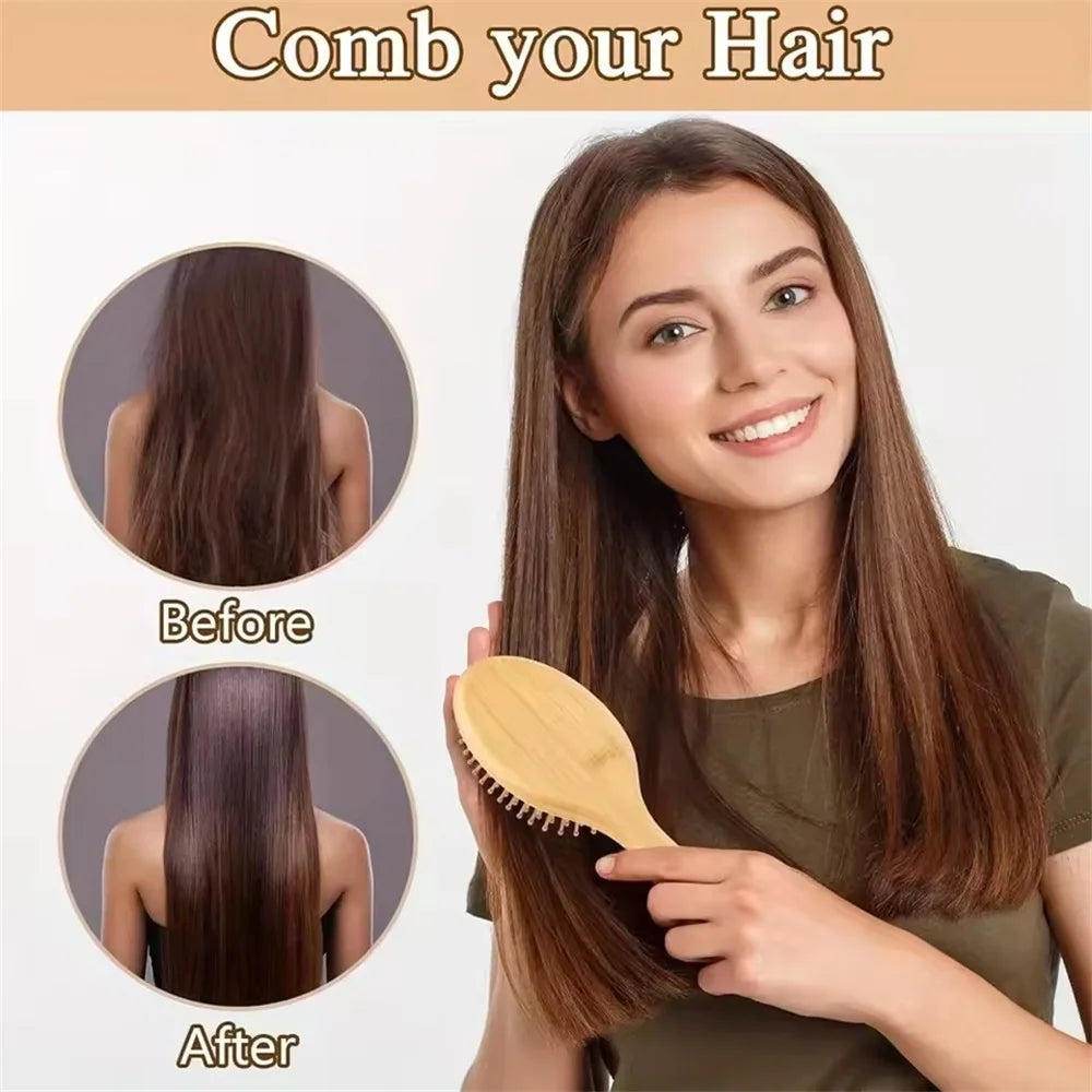 bamboo paddle hair brush